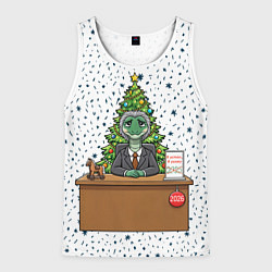 Майка-безрукавка мужская Я устал я ухожу - новогодний мем 2026, цвет: 3D-белый