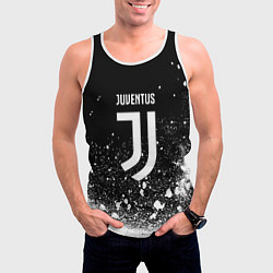 Майка-безрукавка мужская Ювентус всплеск белых красок, цвет: 3D-белый — фото 2
