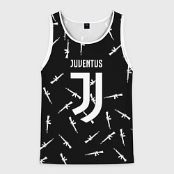 Майка-безрукавка мужская Ювентус армейский стиль, цвет: 3D-белый