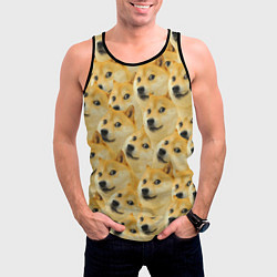 Майка-безрукавка мужская Doge, цвет: 3D-черный — фото 2