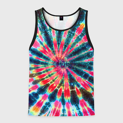 Мужская майка без рукавов Tie dye / 3D-Черный – фото 1