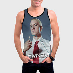 Майка-безрукавка мужская Eminem Fire, цвет: 3D-черный — фото 2