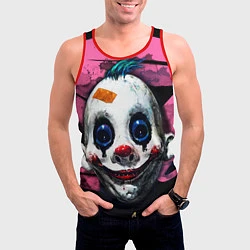 Майка-безрукавка мужская Клоун, цвет: 3D-красный — фото 2
