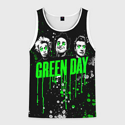 Майка-безрукавка мужская Green Day: Acid Colour, цвет: 3D-белый