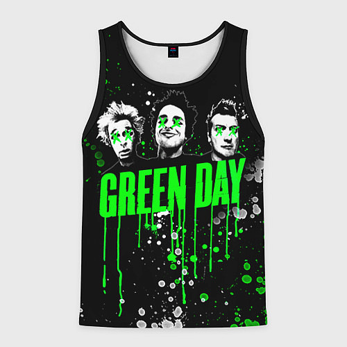 Мужская майка без рукавов Green Day: Acid Colour / 3D-Черный – фото 1