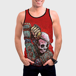 Майка-безрукавка мужская Скелет, цвет: 3D-черный — фото 2