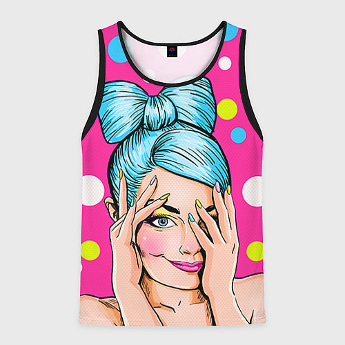 Мужская майка без рукавов POP ART / 3D-Черный – фото 1