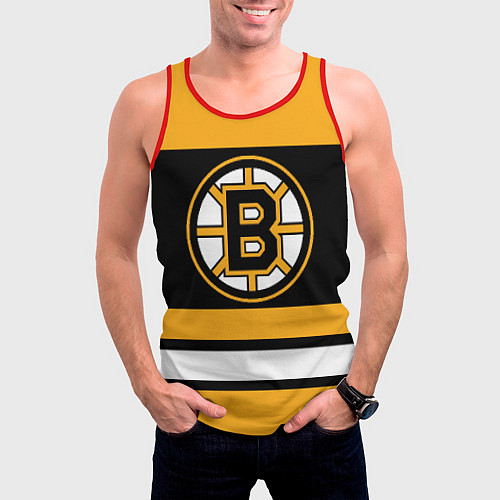 Мужская майка без рукавов Boston Bruins / 3D-Красный – фото 3