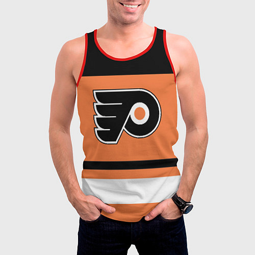 Мужская майка без рукавов Philadelphia Flyers / 3D-Красный – фото 3