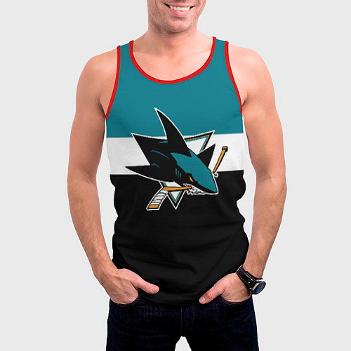 Мужская майка без рукавов San Jose Sharks / 3D-Красный – фото 3