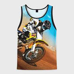 Майка-безрукавка мужская Эндуро, цвет: 3D-черный