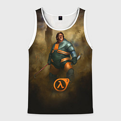 Майка-безрукавка мужская HL3: Gabe Newell, цвет: 3D-белый