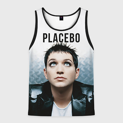 Мужская майка без рукавов Placebo: Brian Molko / 3D-Черный – фото 1