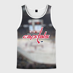 Майка-безрукавка мужская Washington Capitals, цвет: 3D-белый