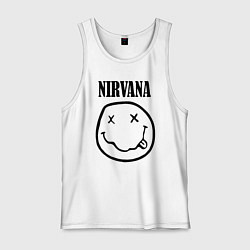 Майка мужская хлопок Nirvana, цвет: белый