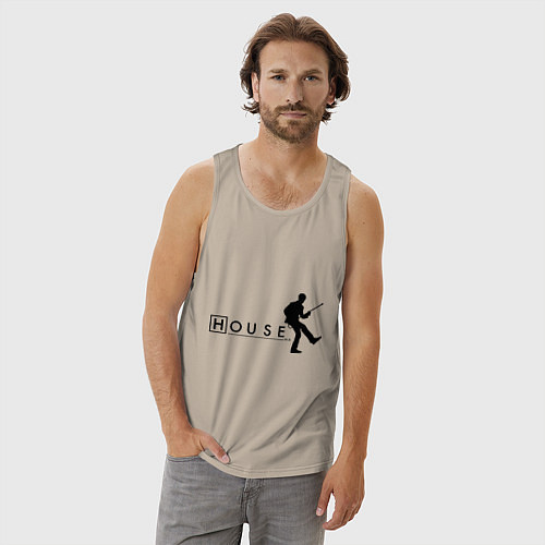 Мужская майка House MD / Миндальный – фото 3