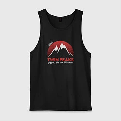 Майка мужская хлопок Twin Peaks: Pie & Murder, цвет: черный