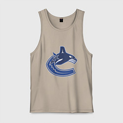 Майка мужская хлопок Vancouver Canucks, цвет: миндальный
