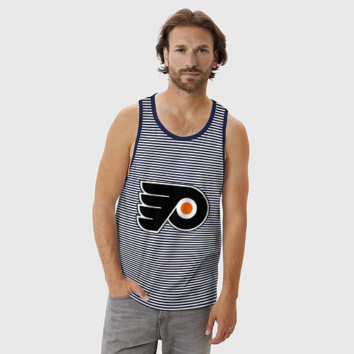 Мужская майка Philadelphia Flyers / Синяя тельняшка – фото 3