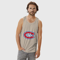 Майка мужская хлопок Montreal Canadiens, цвет: миндальный — фото 2
