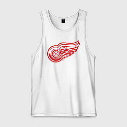 Майка мужская хлопок Detroit Red Wings, цвет: белый