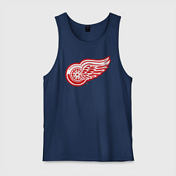 Майка мужская хлопок Detroit Red Wings, цвет: тёмно-синий