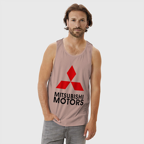 Мужская майка Mitsubishi / Пыльно-розовый – фото 3