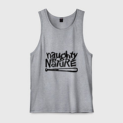 Майка мужская хлопок Naughty by nature, цвет: меланж