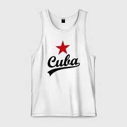 Майка мужская хлопок Cuba Star, цвет: белый