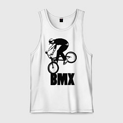 Майка мужская хлопок BMX 3, цвет: белый