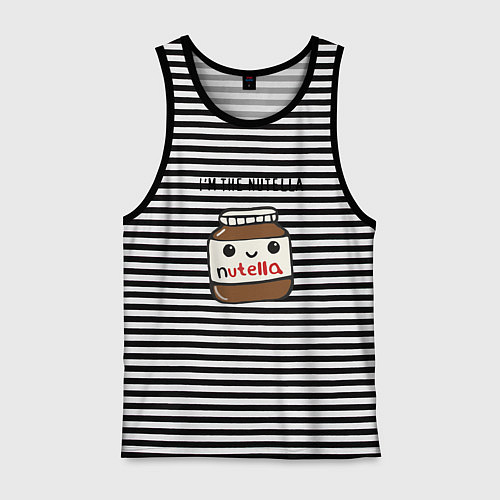 Мужская майка Нутелла / Черная тельняшка – фото 1