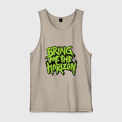 Майка мужская хлопок Bring me the horizon, цвет: миндальный