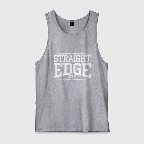 Мужская майка Straight edge xxx / Меланж – фото 1