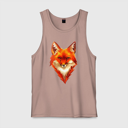 Мужская майка Огенный лис / Пыльно-розовый – фото 1