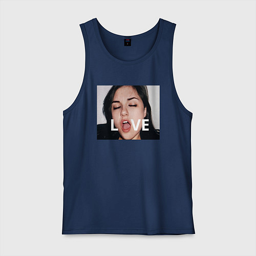 Мужская майка Sasha Grey LOVE / Тёмно-синий – фото 1