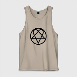 Майка мужская хлопок HIM Symbol, цвет: миндальный