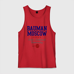 Майка мужская хлопок Bauman STU, цвет: красный
