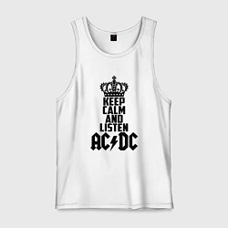 Мужская майка Keep Calm & Listen AC/DC