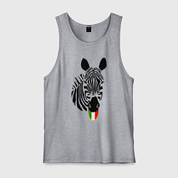 Майка мужская хлопок Juventus Zebra цвета меланж — фото 1