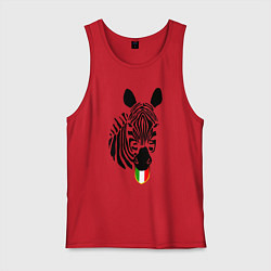 Майка мужская хлопок Juventus Zebra, цвет: красный