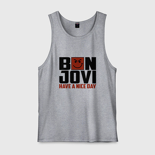 Мужская майка Bon Jovi: Nice day / Меланж – фото 1