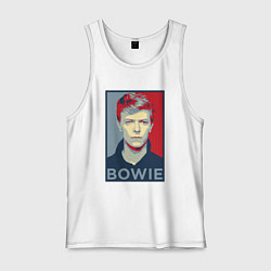 Майка мужская хлопок Bowie Poster, цвет: белый