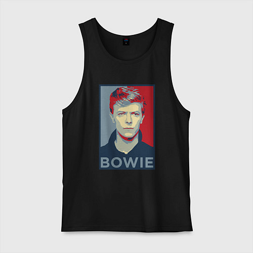 Мужская майка Bowie Poster / Черный – фото 1