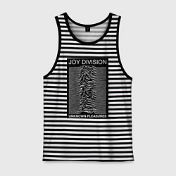 Майка мужская хлопок Joy Division: Unknown Pleasures, цвет: черная тельняшка