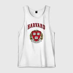 Майка мужская хлопок Harvard university, цвет: белый