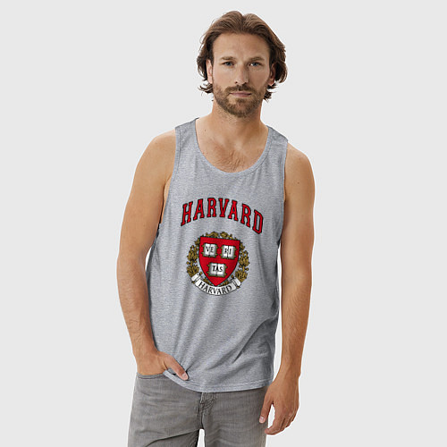 Мужская майка Harvard university / Меланж – фото 3