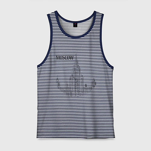 Мужская майка Moscow MSU / Синяя тельняшка – фото 1