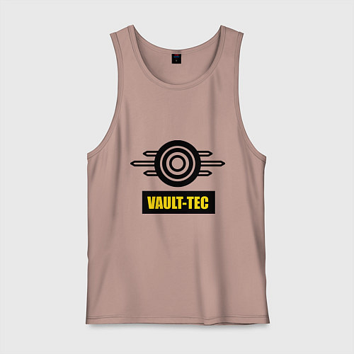 Мужская майка Vault-tec / Пыльно-розовый – фото 1