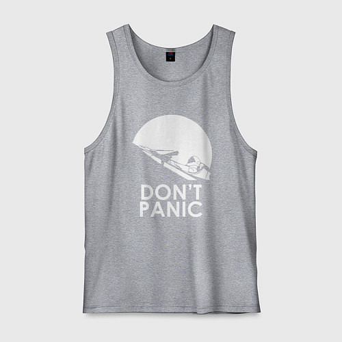 Мужская майка Elon: Don't Panic / Меланж – фото 1