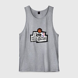 Майка мужская хлопок Basketball: I love this game, цвет: меланж